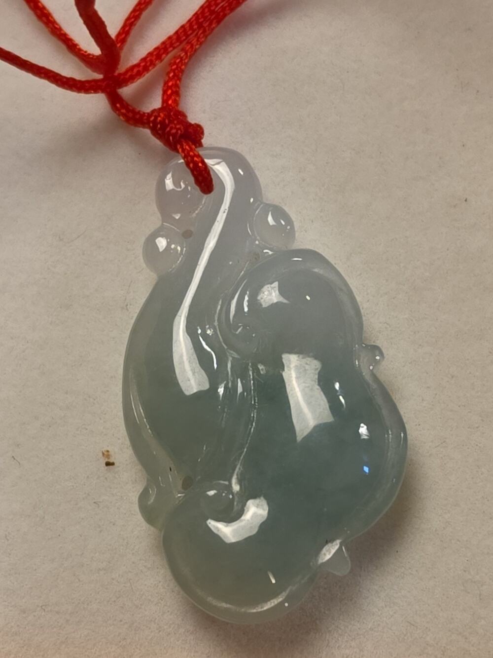 Seven Color Yunnan Grade A Jadeite Jade Dragon Pendant Necklace Translucent Ice
